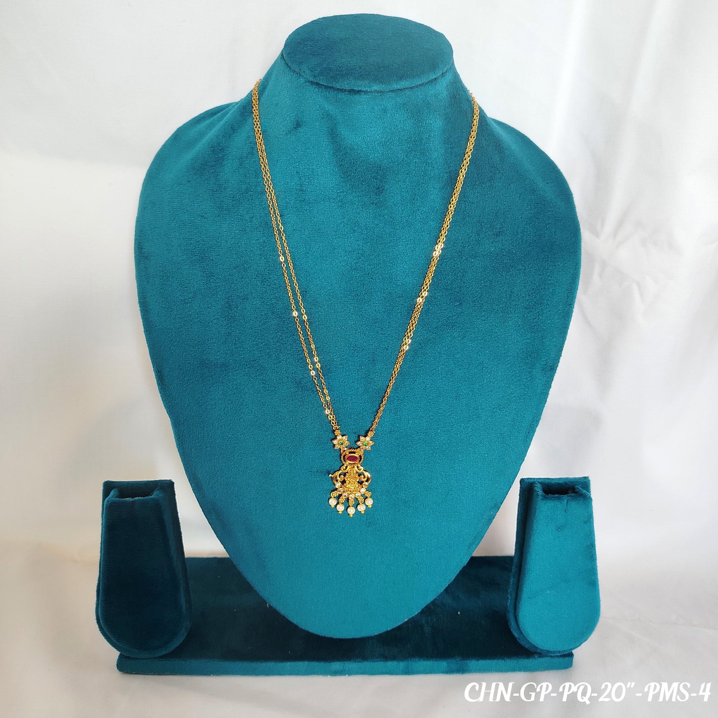 Premium Gold Plated Temple Pendant Necklace