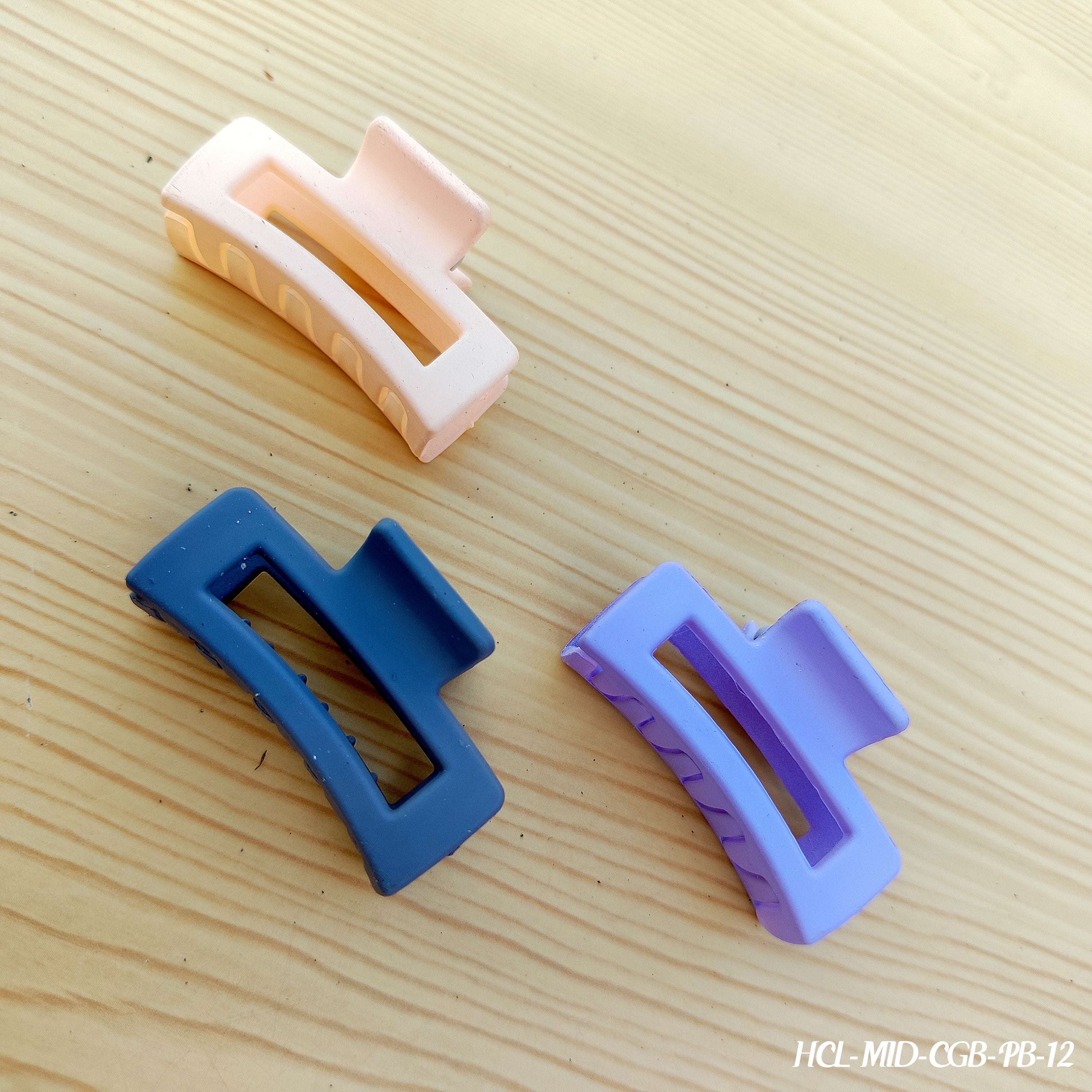 Pastel Geometric Hair Clips Set of 3 Clips