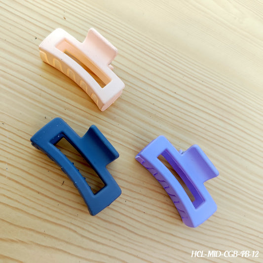 Pastel Geometric Hair Clips Set of 3 Clips