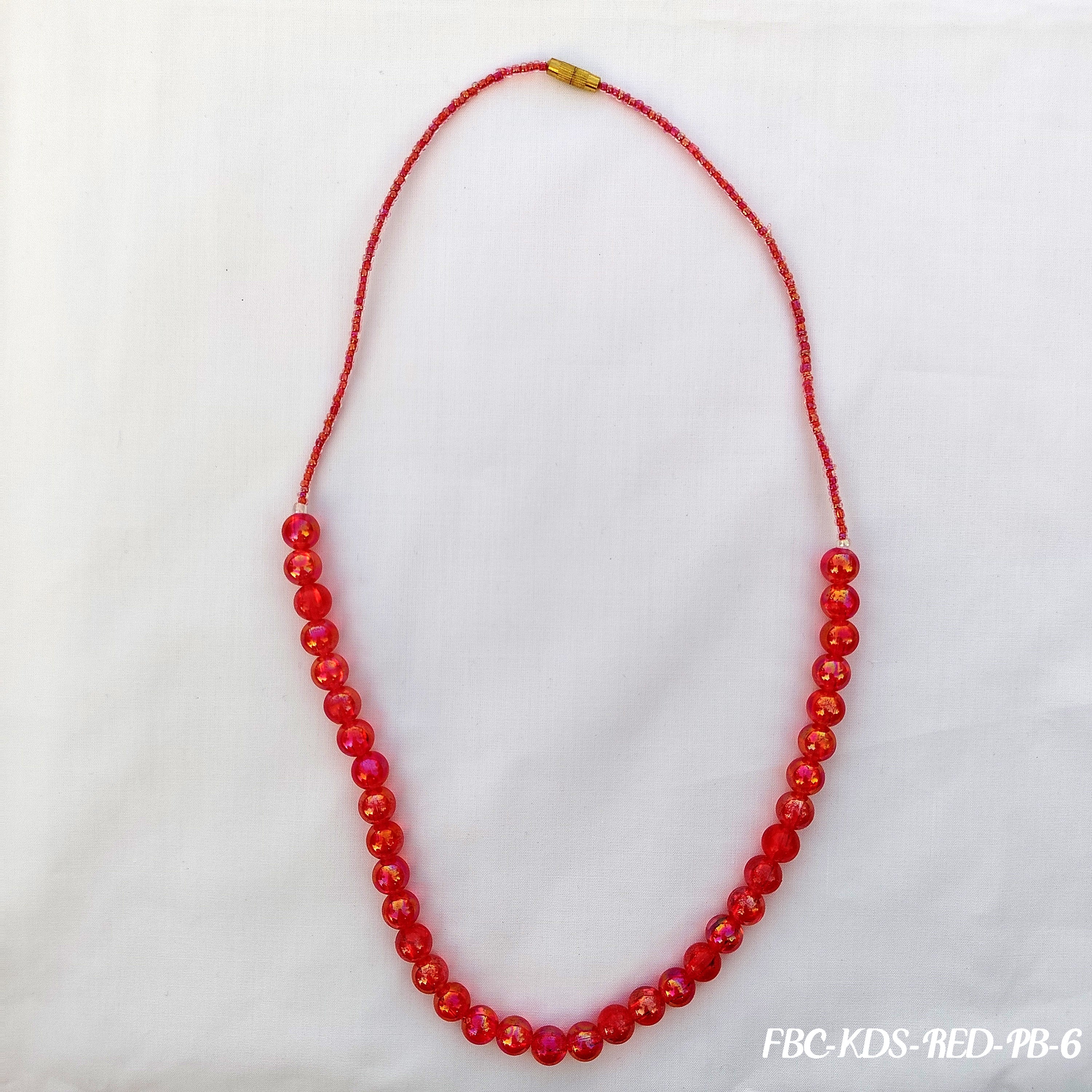 Vibrant Red Faceted Beaded Chain