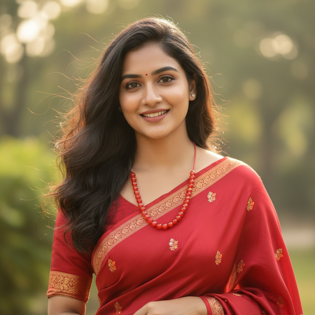 Vibrant Red Faceted Beaded Chain