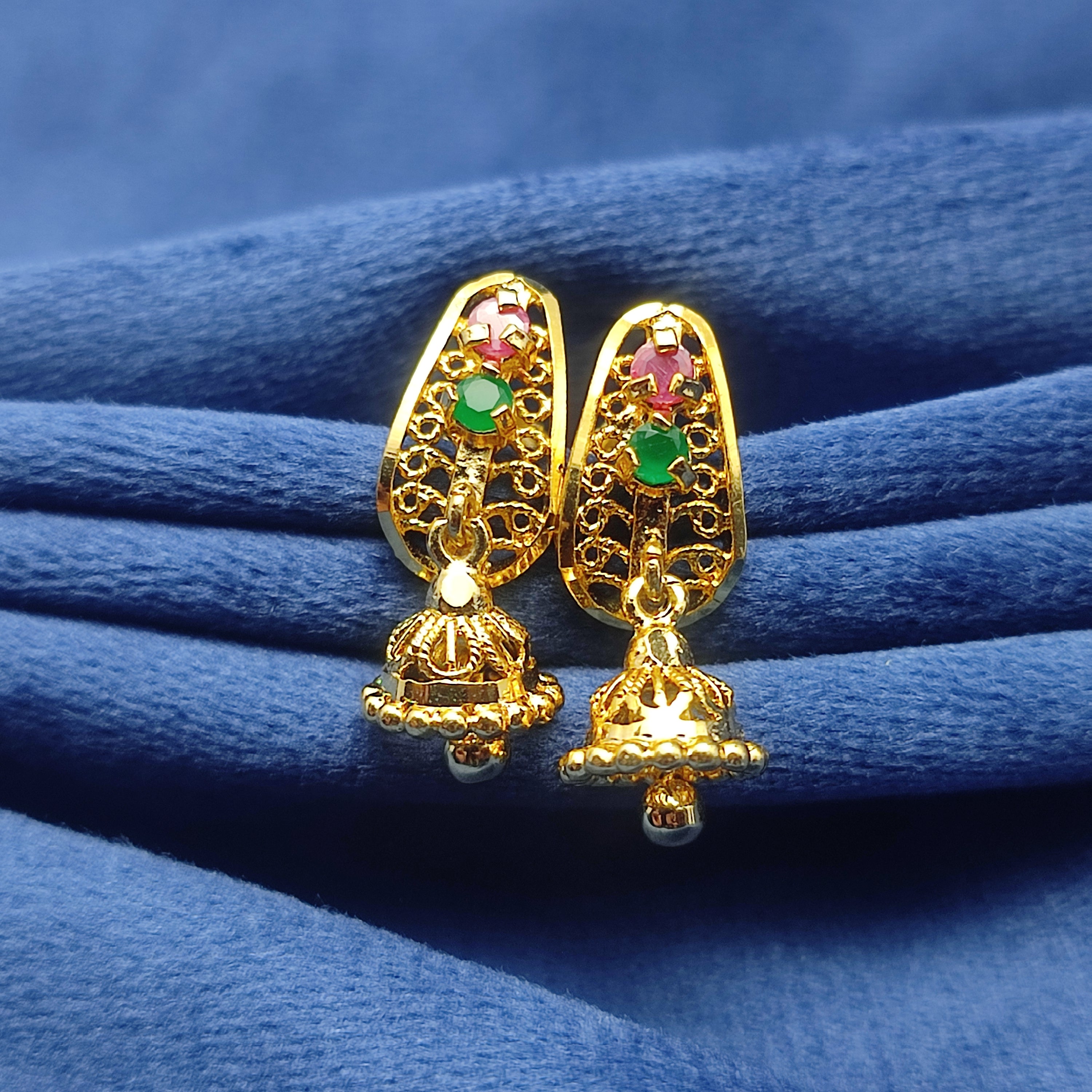 Gold plated Jhumka earrings