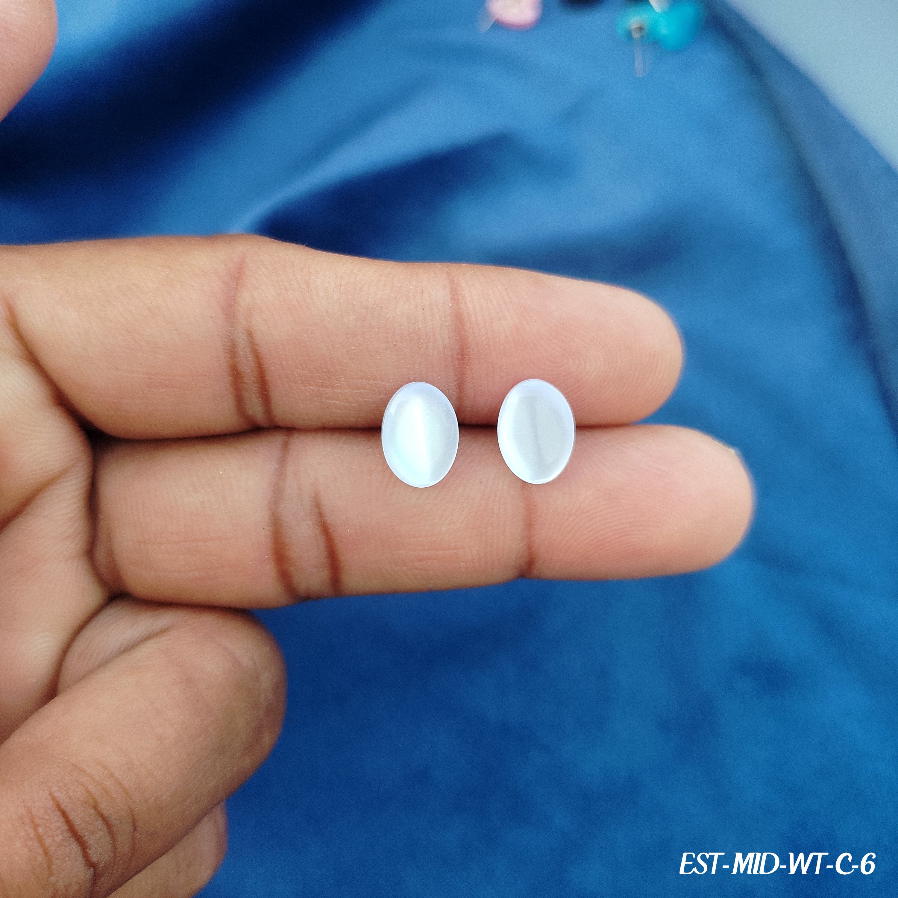 Stunning cat's eye gemstone stud earrings