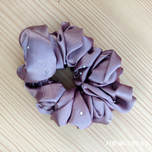 Luxe Satin Hair Scrunchies with Pearl Accents